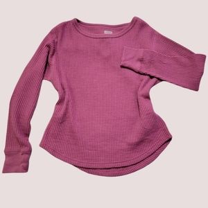Gap pink waffle top